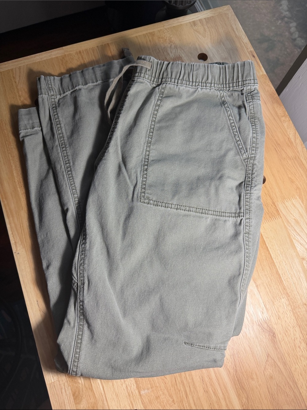Alpine Design Olive Green Cargo Drawstring Pants
